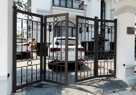 Hệ thống cổng tự động được trang bị cho công trình thông minh