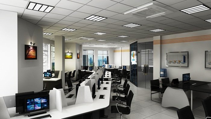Hệ thống chiếu sáng giúp văn phòng tiết kiệm một lượng năng lượng đáng kể