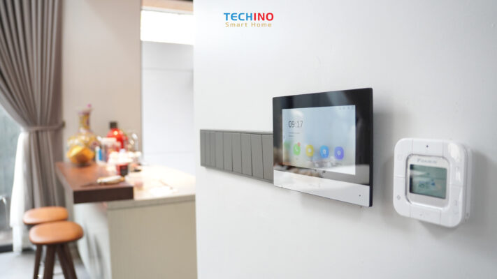Màn chuông hình lắp đặt trong phòng khách các tầng 