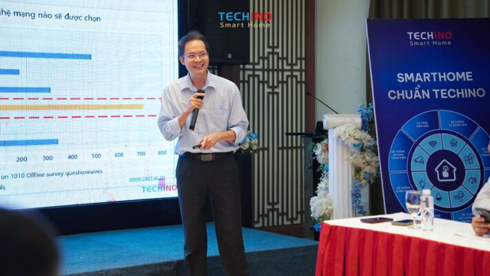 Tiến sĩ Nguyễn Văn Tràng mang đến những kiến thức về chủ đề kiến trúc hệ thống điện nhẹ thông minh 